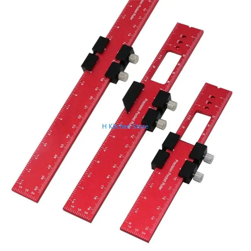 

16FC Working Scribing Ruler Measure Tools Engineers Woodwork Adjustable Sliding