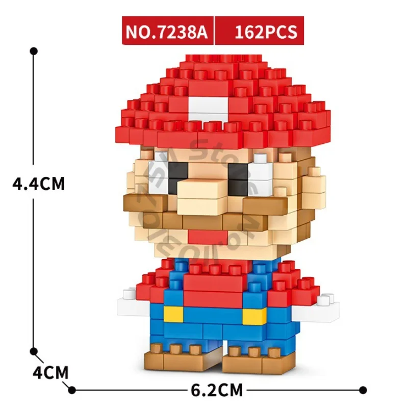 Amine bloc de construction mignon personnage d'anime assemblé Micro modèle bloc de construction figurines d'action poupées enfants cadeau