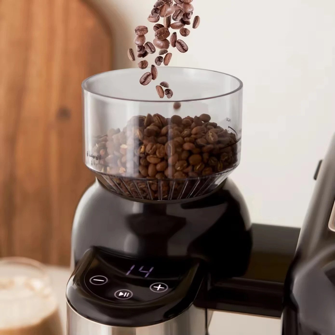 Mesin Pembuat Kopi Espresso CAFOVO EM3601 3 in 1 dengan Grinder, 3 Blok Pemanas, 19 Bar, Komersial, Buatan Italia