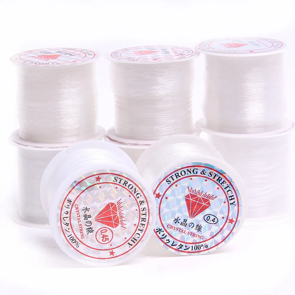 1 Roll 0.2 0.25 0.3 0.35 0.4 0.45 0.5 0.6MM Transparent Fish Line Wire Cord No Stretch Crystal Beading Thread for DIY Jewelry