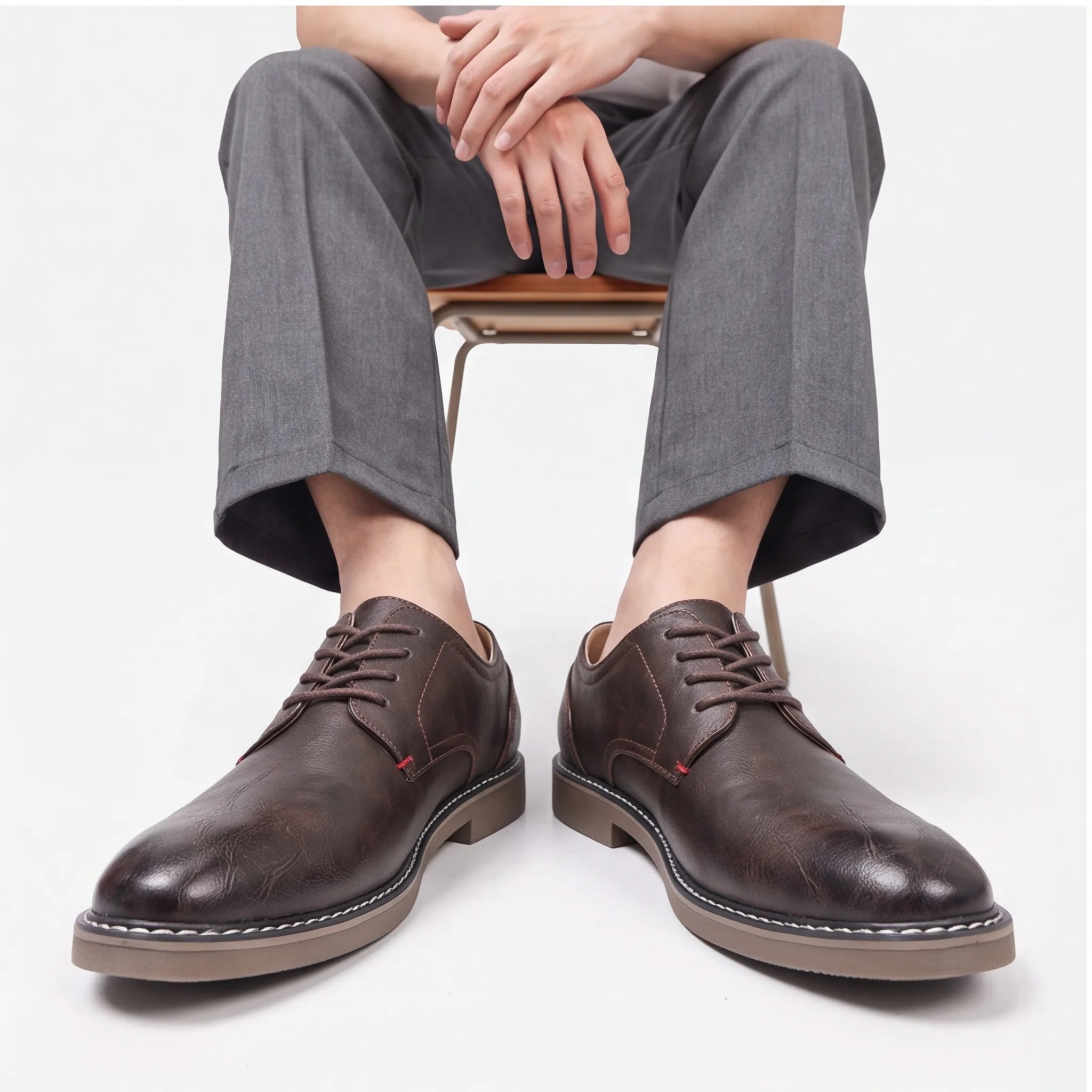 Herrenschuhe Derby-Schuhe für Männer Business-Büro-Stil Herrenschuhe Büroschuhe Formeller Stil Anzugschuhe – Detail 1