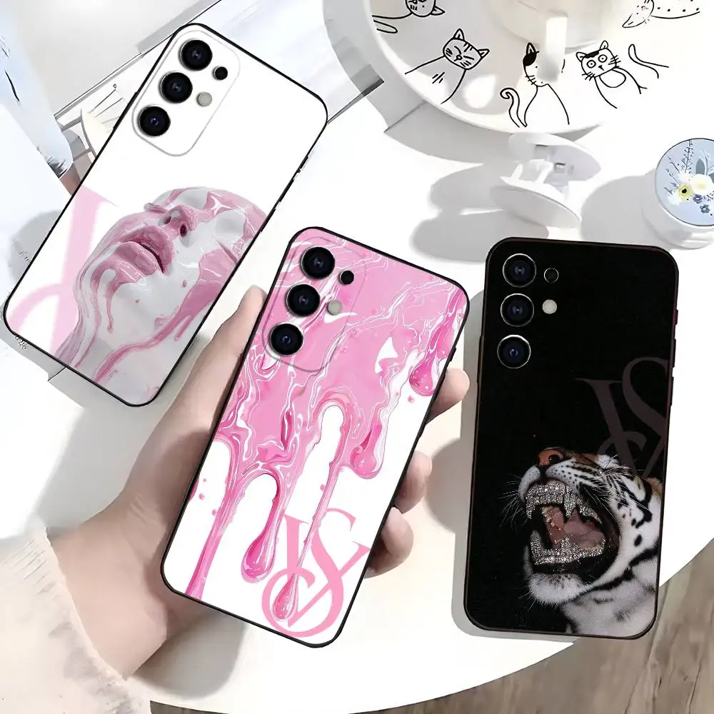 Чехол для телефона V-Victoria-s S-Secret для Samsung S25, S24, S21, S22, S23, S30, Ultra, S20, Plus, Fe, Lite, мягкий черный чехол