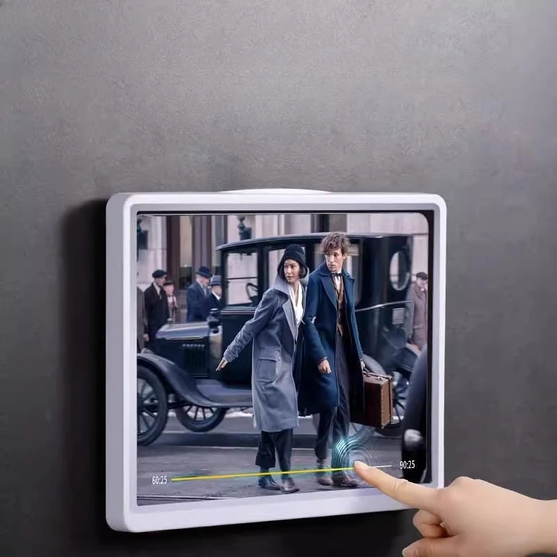 No-Drill 13-inch Waterproof Box, iPad Pro Wall Mount, Anti-Fog Bathroom Stand, 360째 Rotation, High Visibility Screen