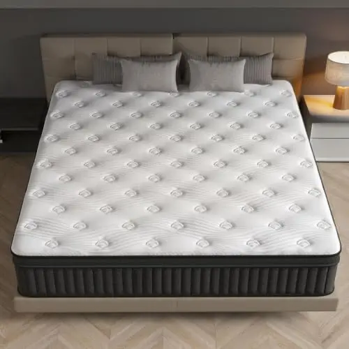 Queen Mattress, Mattress Queen Size in a Box, Queen Size Mattress 12 inch Medium Firm Colchones Queen with Individually