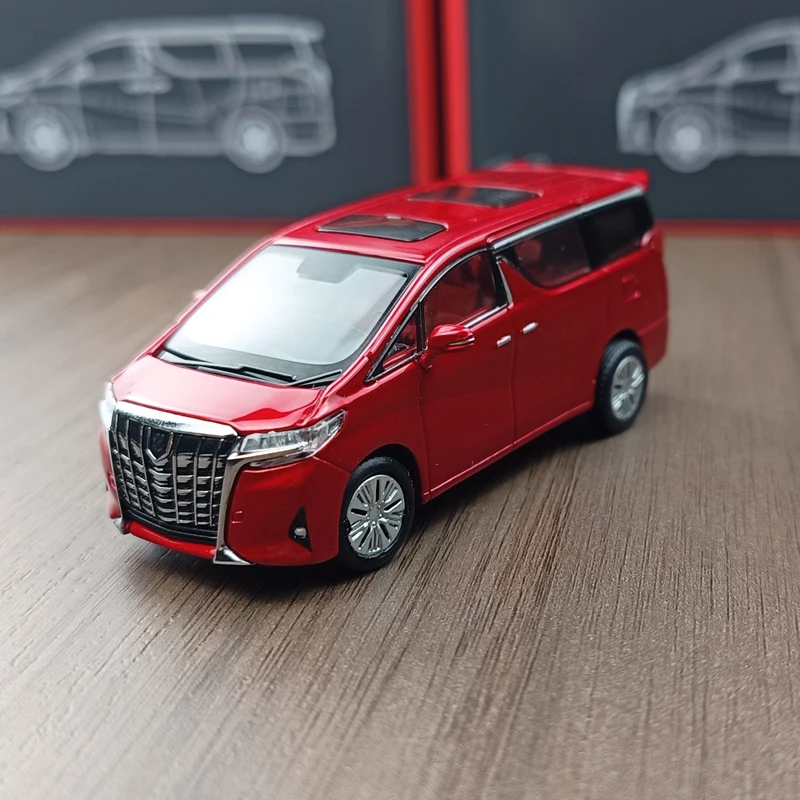 

GCD 1:64 Diecast Model Car Alphard White Red Black left Cockpit 1:64 MPV Vehicle With Case Collection Gift for Boys Girls Adult