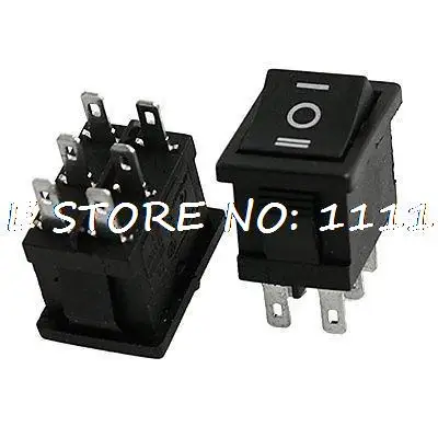 10 Pcs x 6 Pin on-off-on DPDT Panel Mount Boat Rocker Switch 250V/6A 125V/10A AC