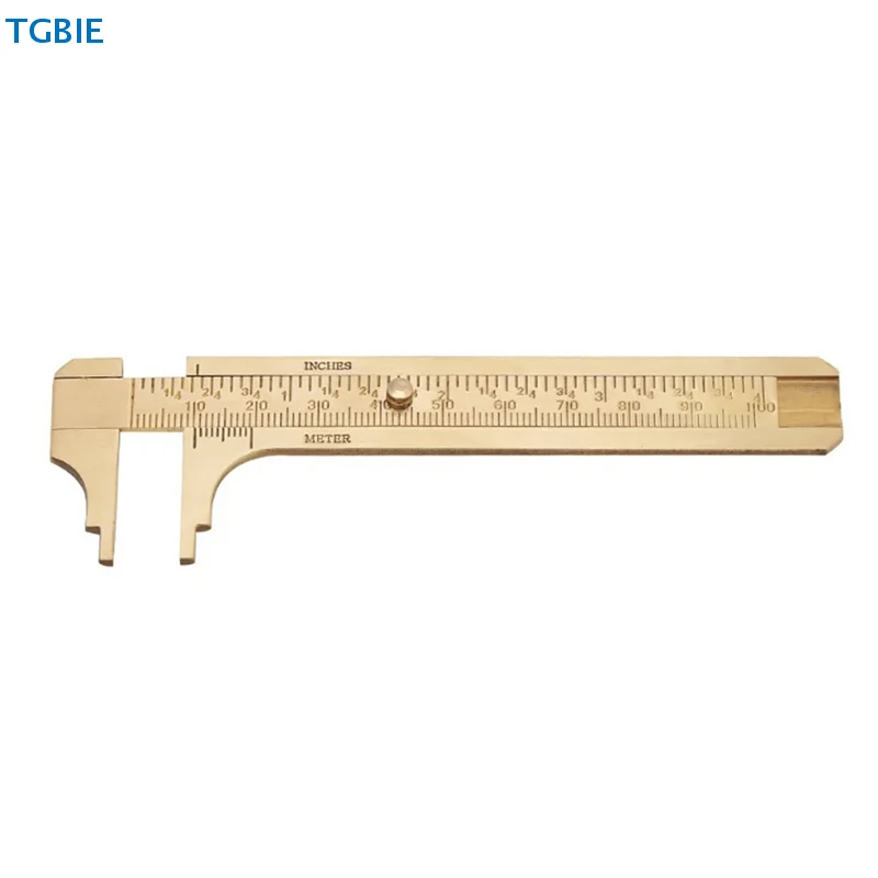 Calibrador Vernier de 80/100 mm, Calibrador Metálico, Micrómetro, Herramientas de Medición, Mini Calibrador Vernier de Latón, Regla Deslizante