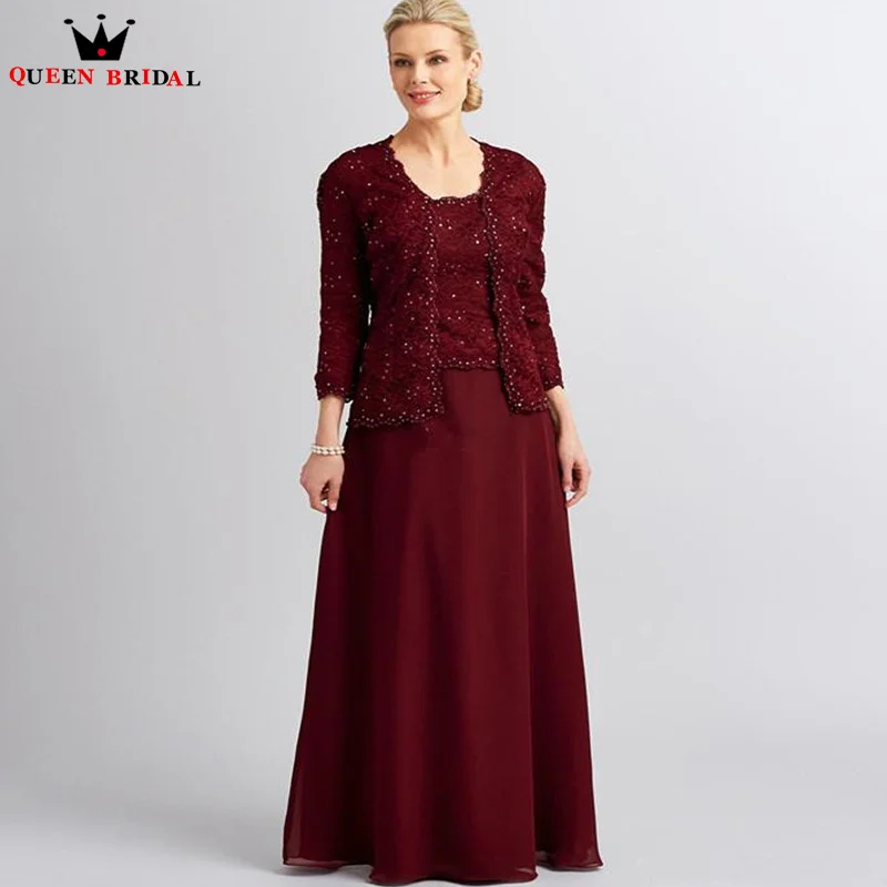 Vestidos vintage para mãe da noiva, com jaqueta, mangas três quartos, miçangas, pescoço quadrado, vestido mae da noiva, feito sob encomenda dt64