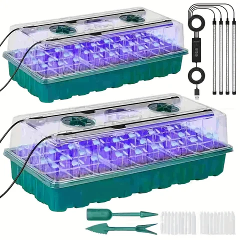 72-Cell Seed Starter Tray with Grow Light