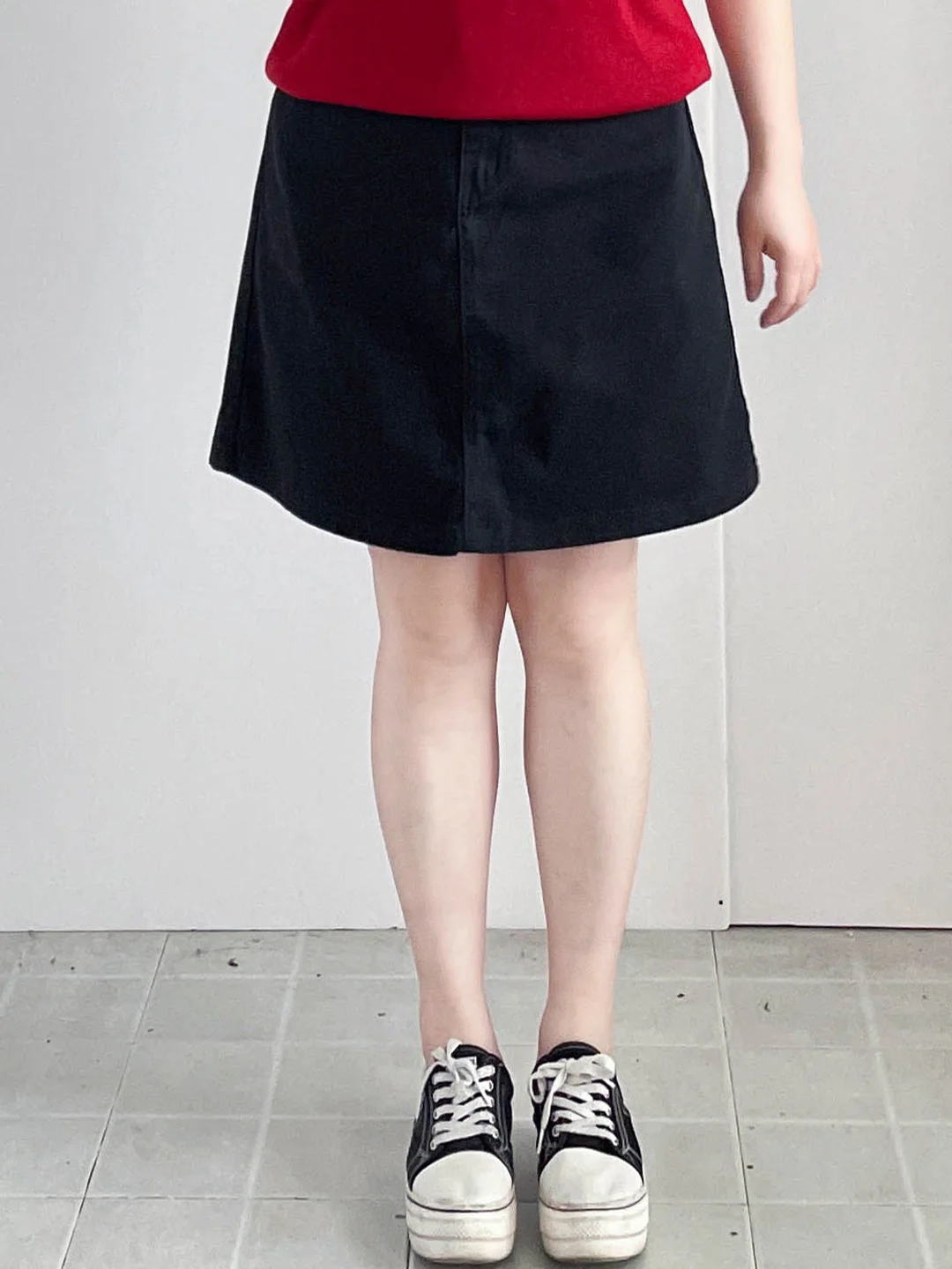 

plus Size Denim A-Line Skirt Slimming Belly Covering Beautiful New Arrival Black Spring Summer High Waist Straight Cut