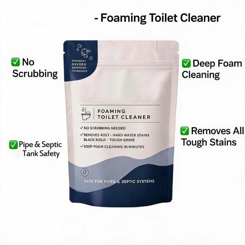 Single Bag Toilet Cleaner Powder, Water Activated Direct Pour Bowl Cleaner for Household Bathroom, Restroom, and Hotel Bathroom
