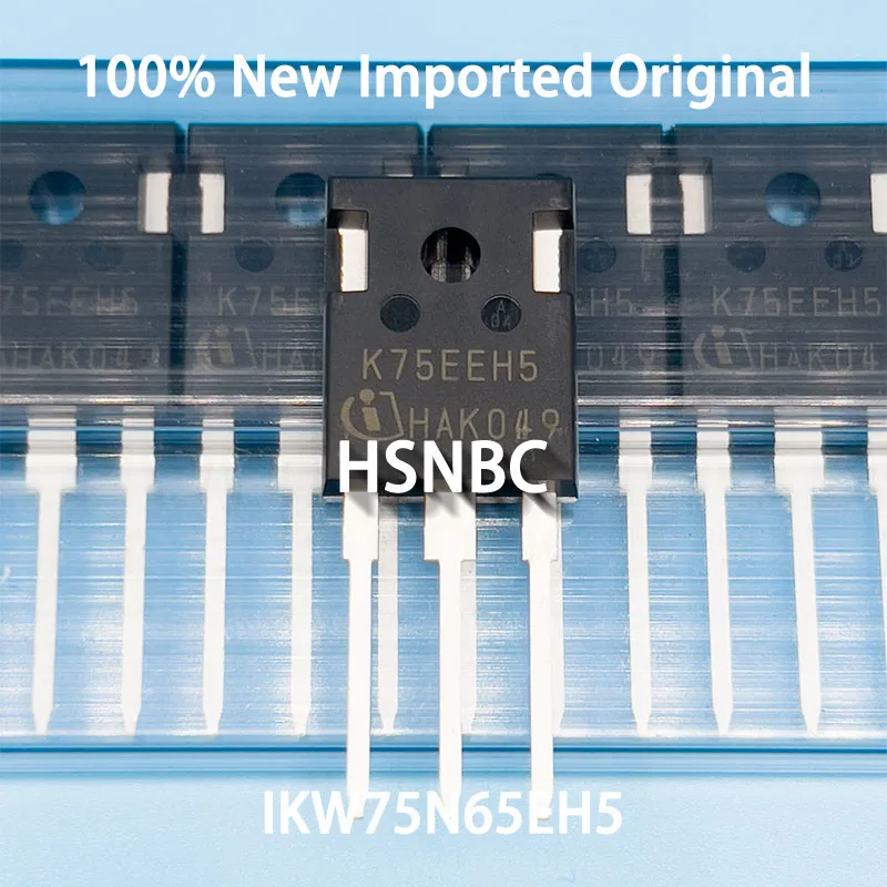 10Pcs/Lot K75EEH5 IKW75N65EH5 TO-247 600V 75A IGBT Power Transistor 100% Brand New Imported Original