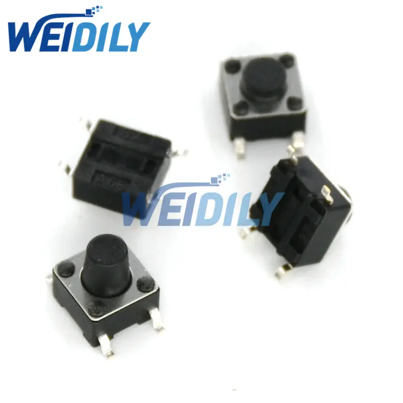 50PCS SMD Switch 6*6*4.3mm 6*6*5mm 6/7/8/9/10/11/12/13/14/17 6X6 4Pin Tactile Tact Push Button Micro Switch Self-reset Switches