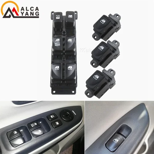 Imagen 1 del producto Para Hyundai Accent interruptor de ventana eléctrico Control maestro 2006 2007 2008 2009 2010 93580-1E000 93580 1E000 935801 E000