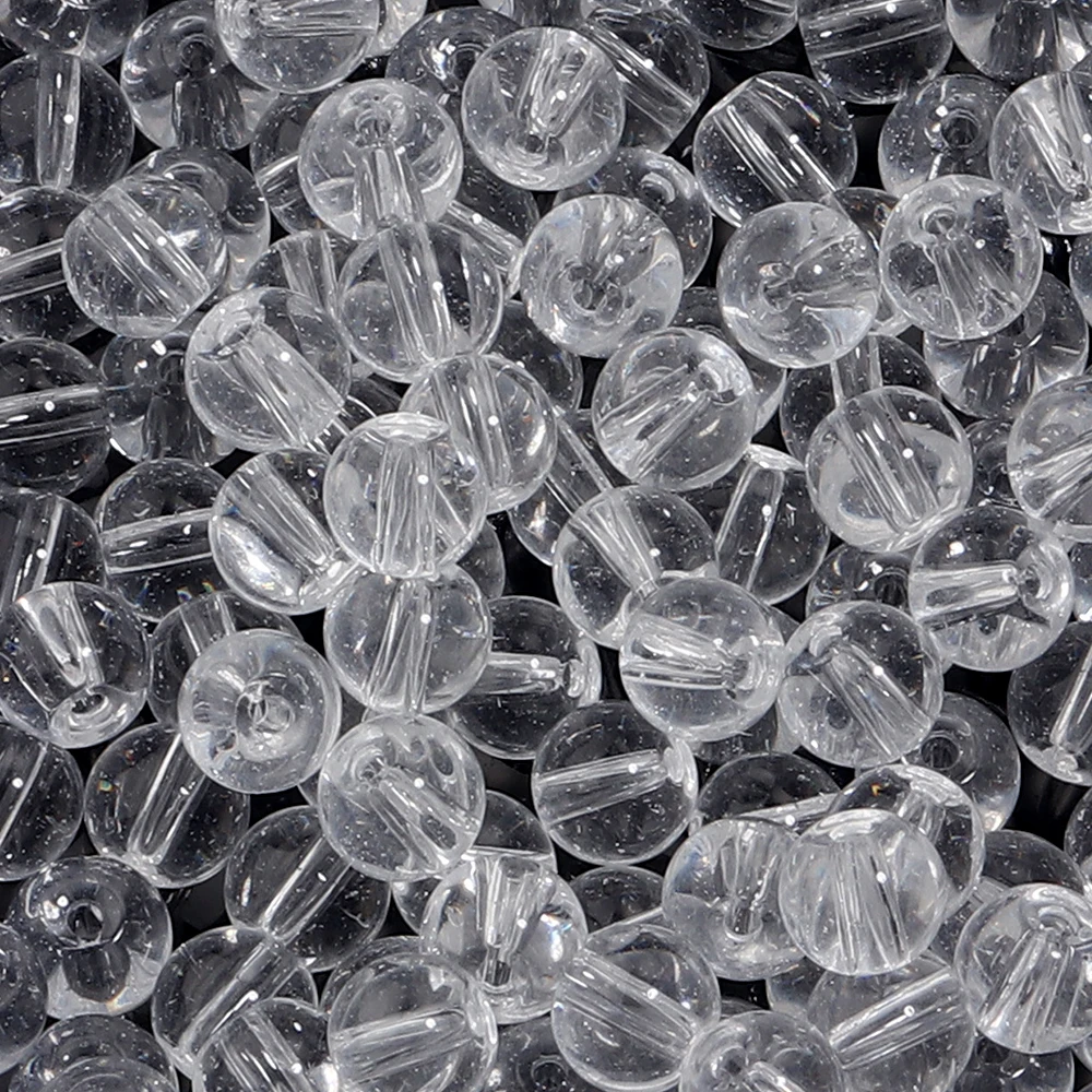 50pcs 6mm Glass Round Beads for DIY Jewelry Making
