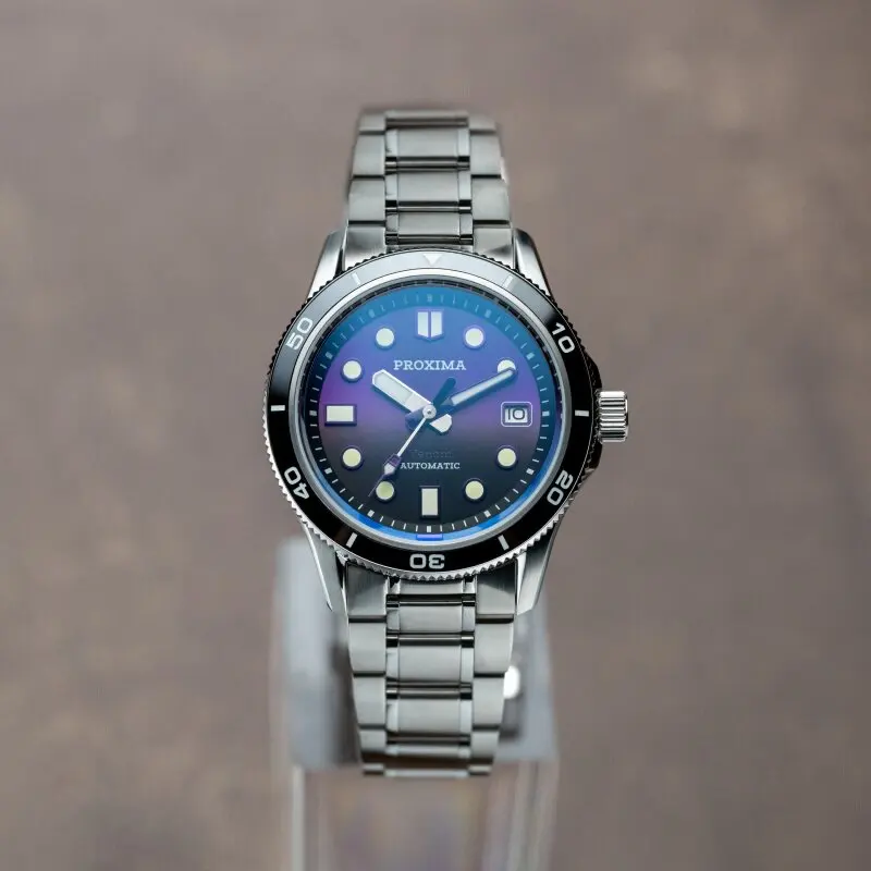 

Мужские автоматические часы Proxima Pilot, 39 мм, механические наручные часы, водонепроницаемость 10ATM, светящийся керамический безель, сапфировое стекло, механизм Miyota 9015