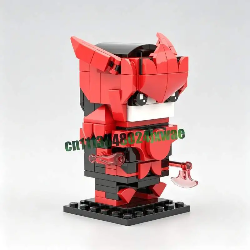 186PCS Razor Character Square Head Character MOC Building Blocks Custom Puzzle DIY Assembly Model Toy Collection Gift Creative