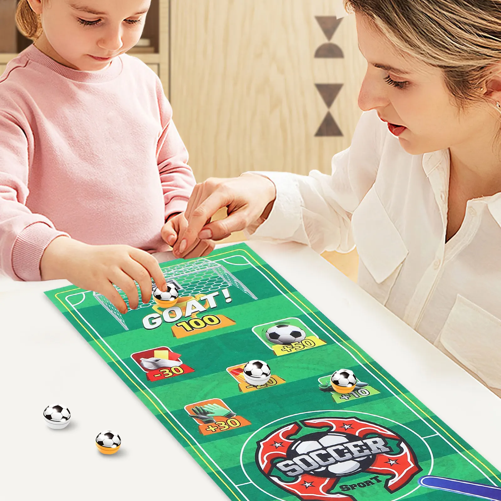 

1Set Interactive Desktop Football Tabletop Game Mini Bowling Soccer Board Game for Indoor Family Party Football