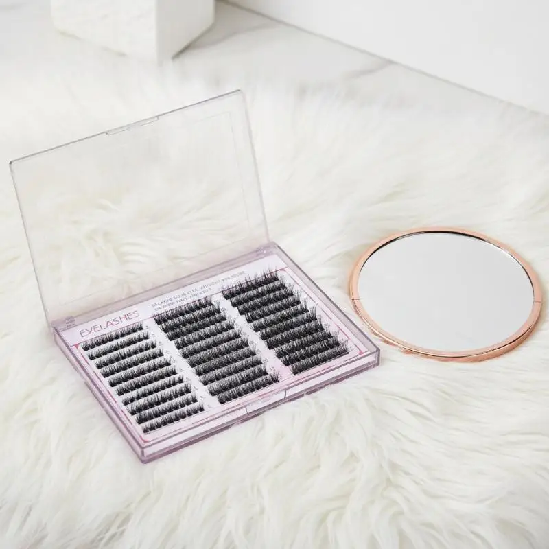 Lightweight Cluster Lash Extensions 8-16mm Mix 60D 80D 100D Fluffy Thick False Lashes for Long Wear