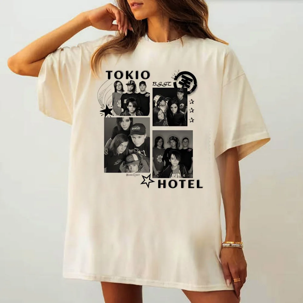 Tokio Hotel women korean clothes Grunge Pop Culture aesthetic top tees graphic anime Pop Culture streetwear Graphic Psychedelic