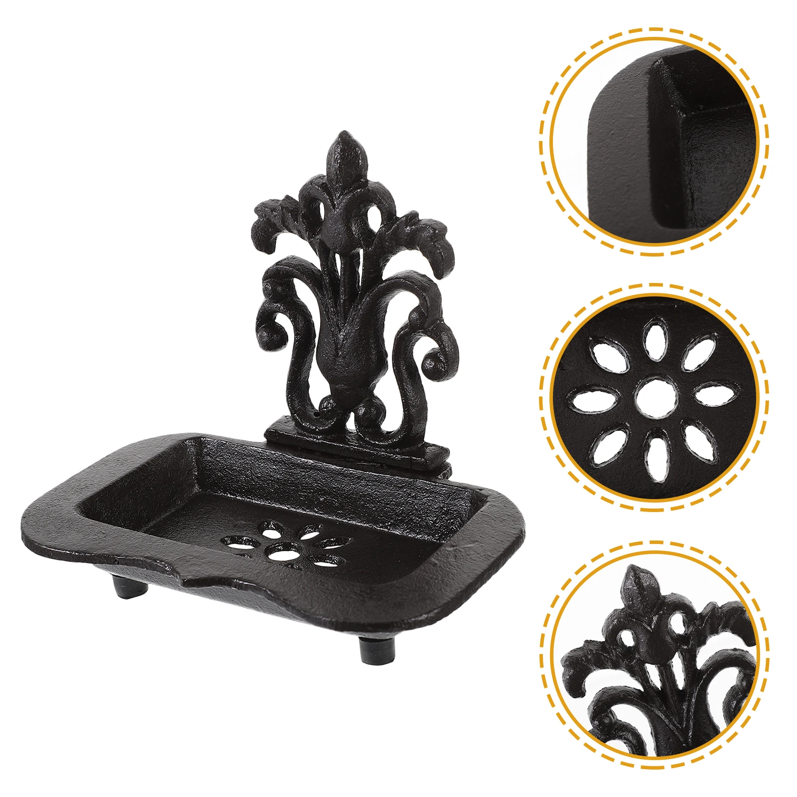 

Vintage Metal Soap Box for Bar Soap Drainable Holder Bathroom Decorative Storage Rack for Shower Kitchen Laundry Room