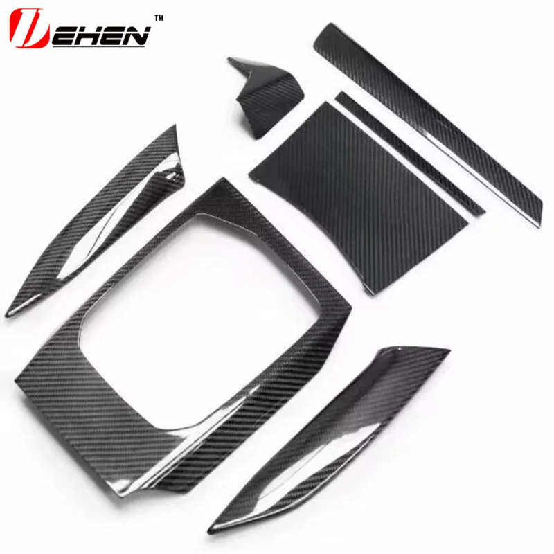 

Suitable for 20-22 BMW's new 234 series i3 i4 M3 M4 interior real carbon fiber central control instrument panel gear