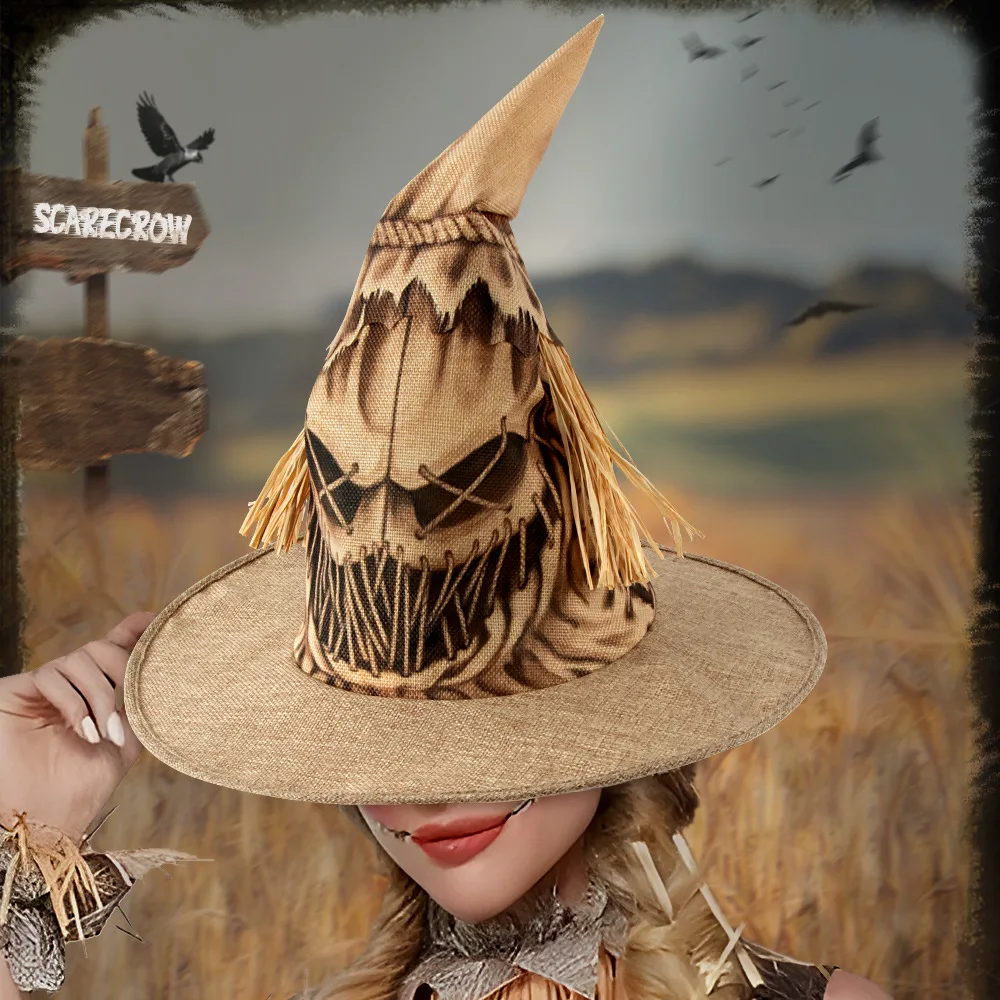 

Adult Halloween Cosplay Accessories Carnival Party Costume Haystack Witch Hat Cosplay Makeup Party Costume Prop Hat