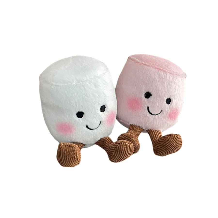 Nuevo JC Jelly Plush Cat Marshmallow dos colores lindo suave dos colores llavero bolsa colgante accesorios de felpa colgante de coche regalo de vacaciones