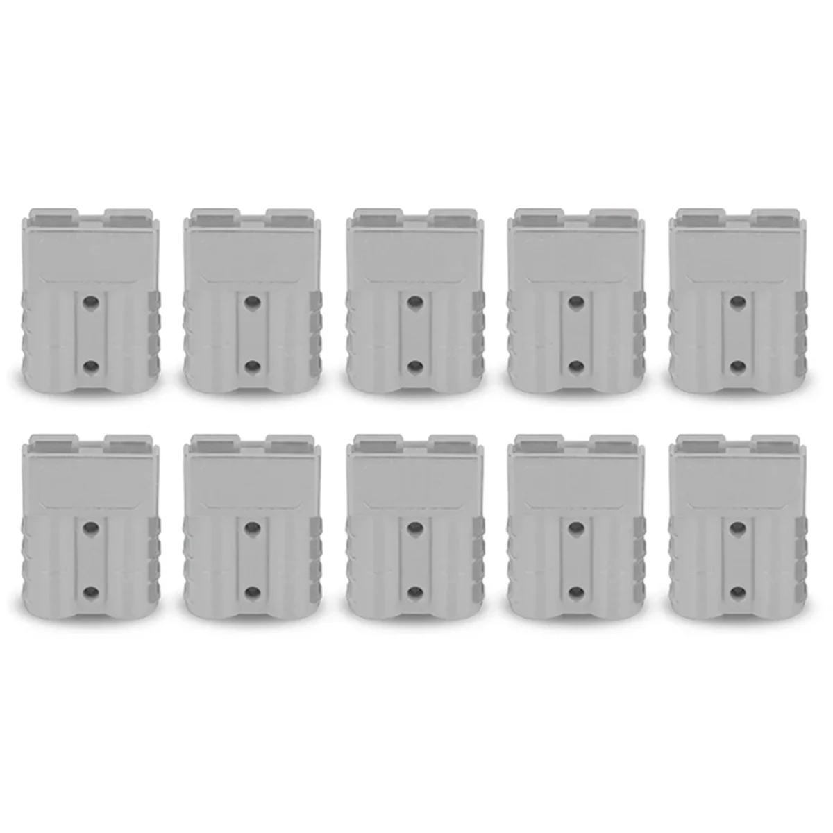 10PCS Anderson Style Plug Connector 50A with Anderson Handle Forklift Battery Charging Quick Connectors Kit Gray