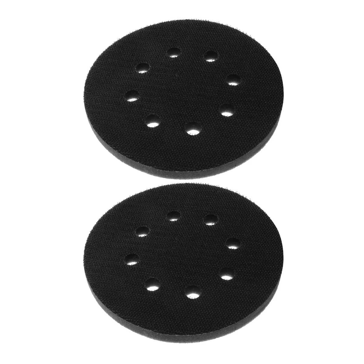 Soft Sponge Interface Pad, almofadas de lixamento, gancho e loop, discos para polimento desigual, 8 furos, 5 ", 125mm, 2 peças