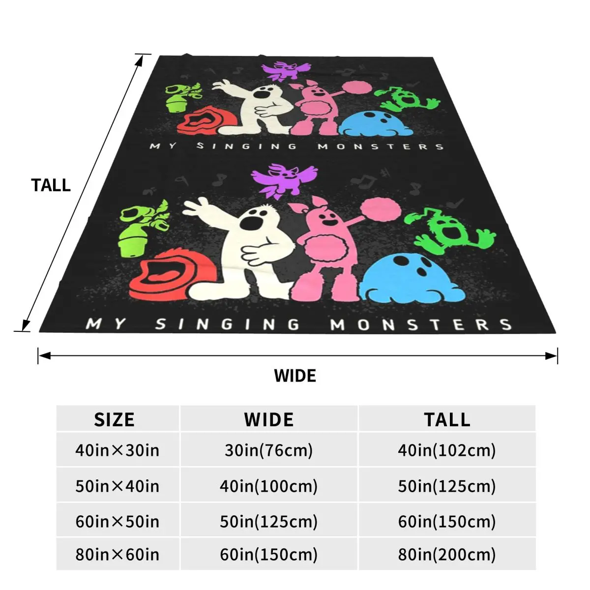My Singing Monster Cartoon Blankets Flannel Sofa Throw Blanket Portable for Couch Bedding Office Throws Bedspread Quilt