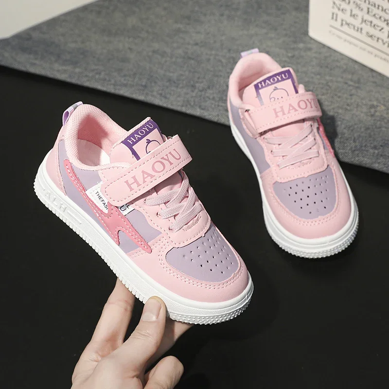 Spring new children's casual shoes, outdoor student sneakers, fashionable, simple, versatile, comfortable and breathable