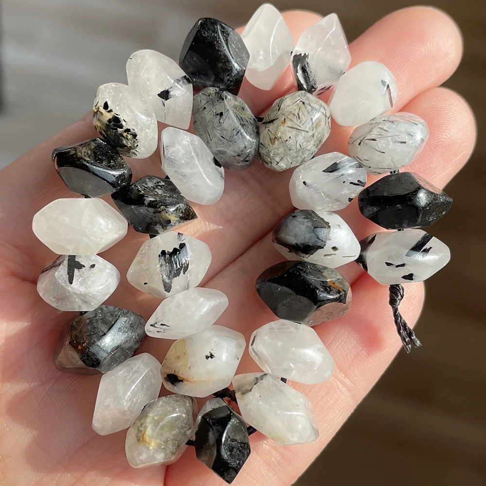 Natürliche, unregelmäßig geschnittene Tigerauge-Amethyst-Rhodonit-Steinperlen für die Schmuckherstellung, DIY-Armband-Zubehör – Detail 13