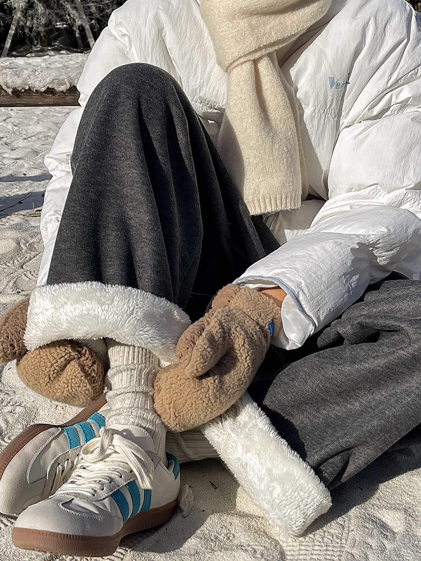 

Американские высококачественные зимние хлопковые брюки унисекс: теплые, свободного кроя, молодежные, модные, прямые штаны