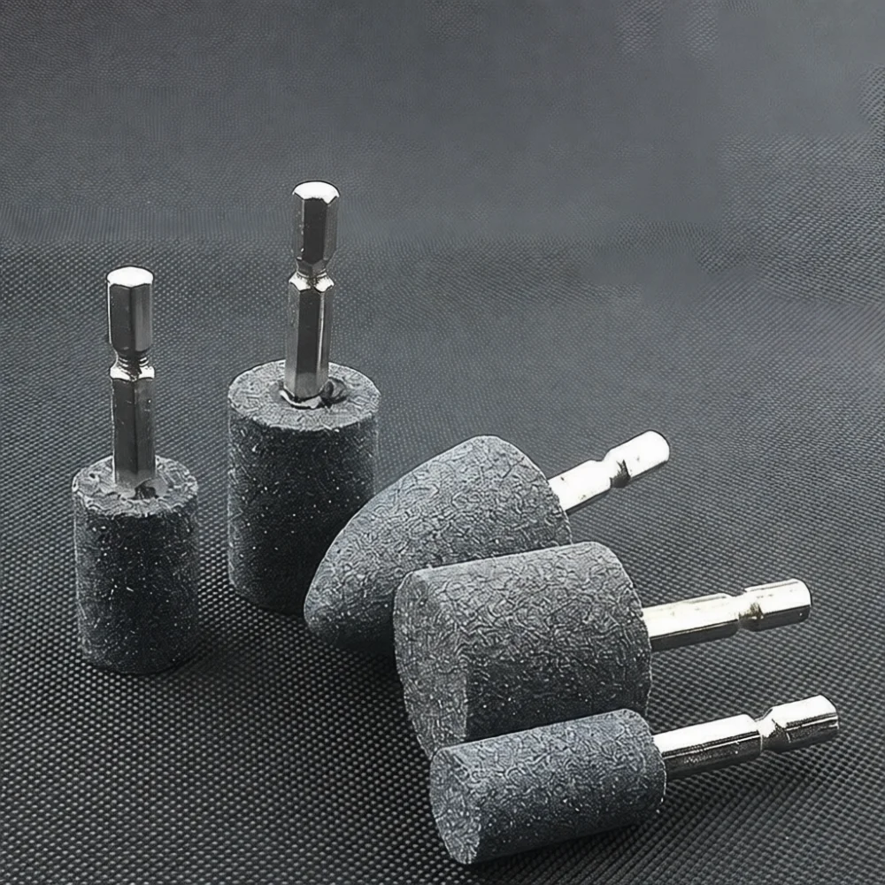 Hexagonal Shank Brown Corundum Abrasive Head Grinding Bit For Power Tool Metal Surface Cleanup And Shaping Accessory