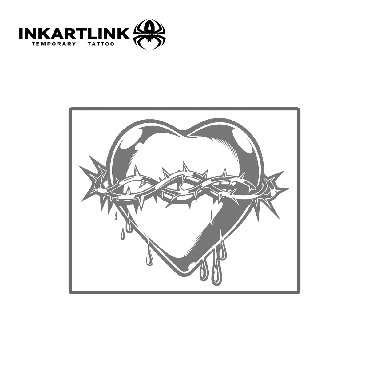 وشم مؤقت على شكل قلب شوكة، آخر حتى 15 يومًا، ملصق سحري شبه دائم مقاوم للماء بتقنية جديدة.