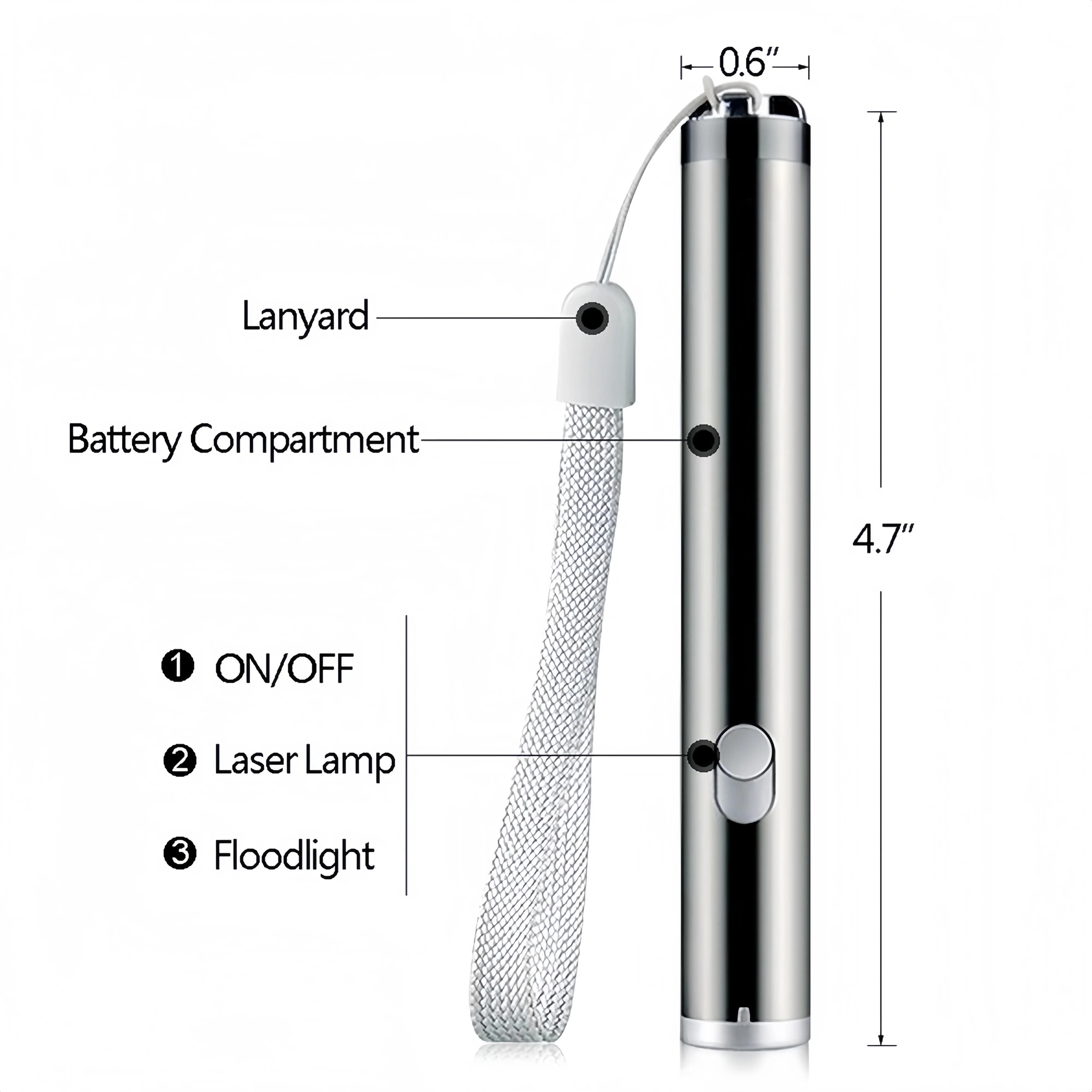 Safe Laser Pointer for Cats & Dogs – Pet and Child-Friendly Toy for Indoor & Outdoor Play –  Gift (Batteries Not Included)