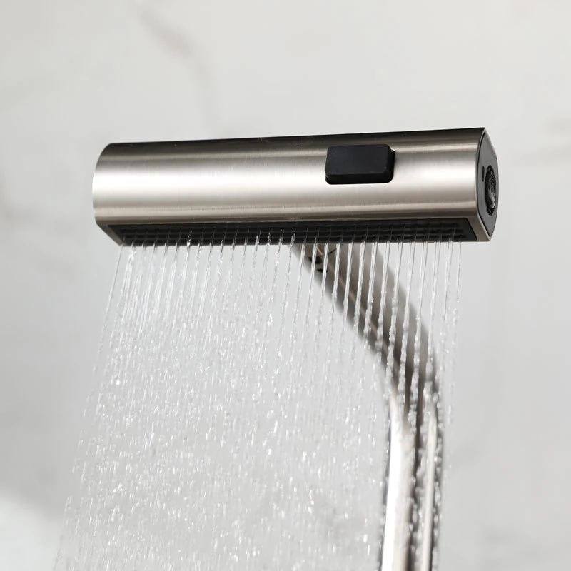 Black Kitchen Faucet  360 ° Rotation Cold and Hot Deck Mounted Pull Out Waterfall and Spray Kitchen Sink Tap