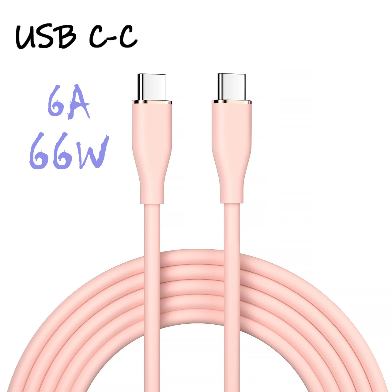 UGOURD Flüssigsilikon USB-Typ C auf C Schnellladekabel 66 W USB auf C PD 60 W 45 W 27 W für Huawei SCP Xiaomi iPhone 15 16 Pro Max