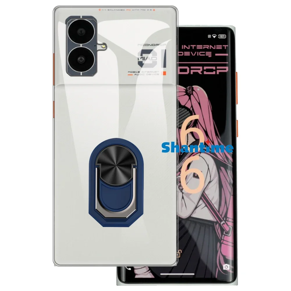 Luxury Shockproof Ring Holder For MOONDROP MIAD01 5G Case Soft Silicone TPU Protective Holder Cover image 2
