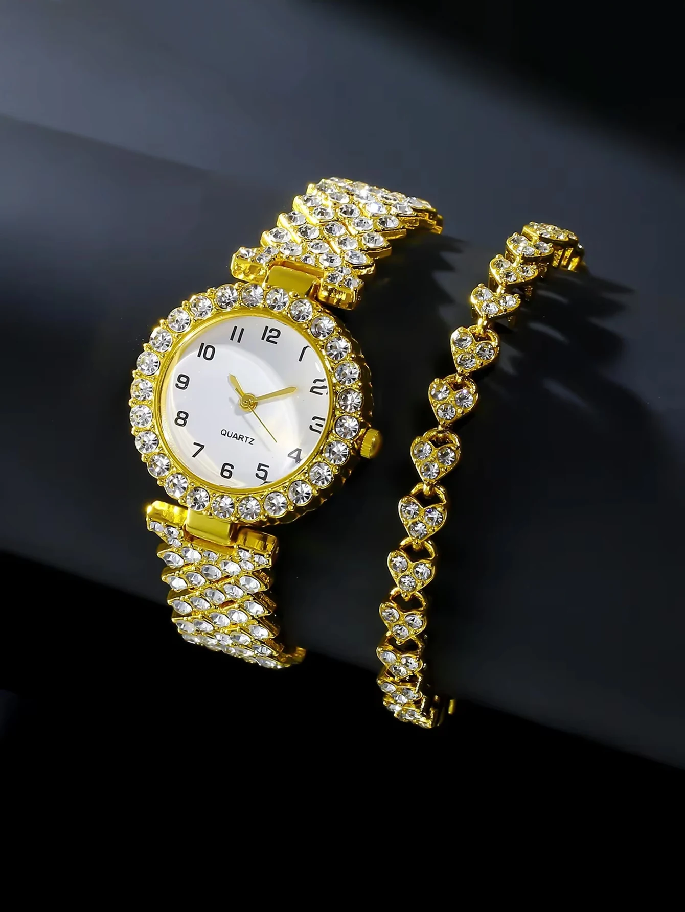 Lüks Moda Kadın Saat Seti, 2 P - Jewelry Watches For Ladies incelemesi ve fiyatı