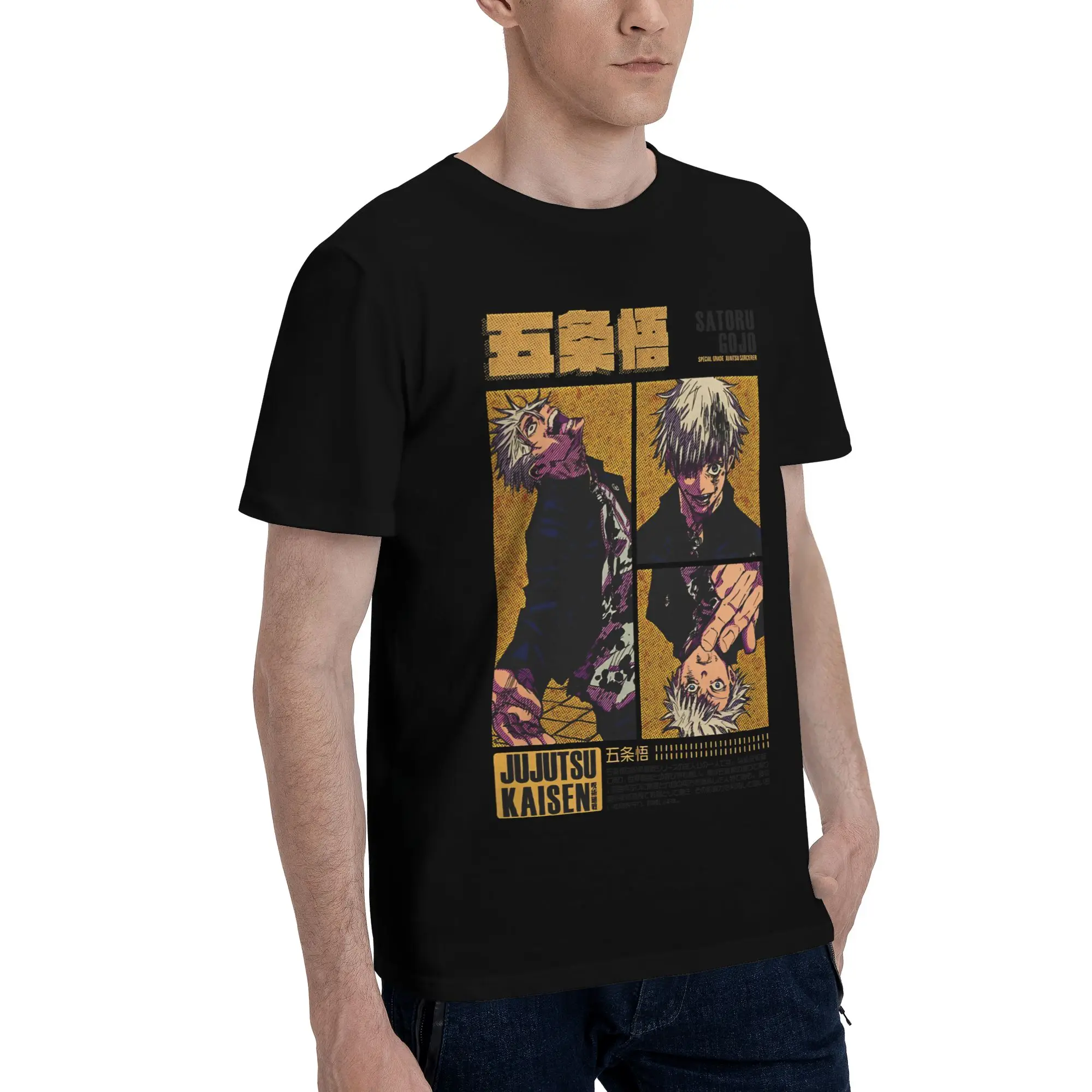 the strongest sorcerer  Funny 100% Cotton T-Shirt Bandai Jujutsu Kaisen Tees Tops For Men