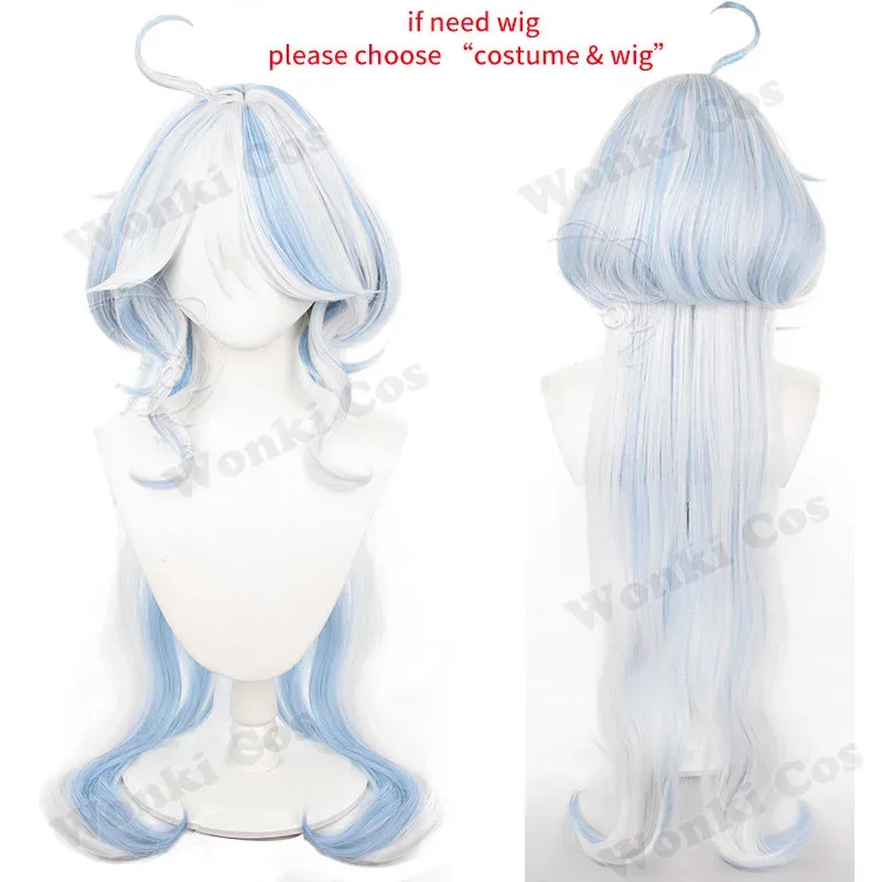 Furina Cosplay Costume Wig Hair Hydro Archon Focalors Fontaine God Suits Cosplay Dress Full Set Sexy Costumes