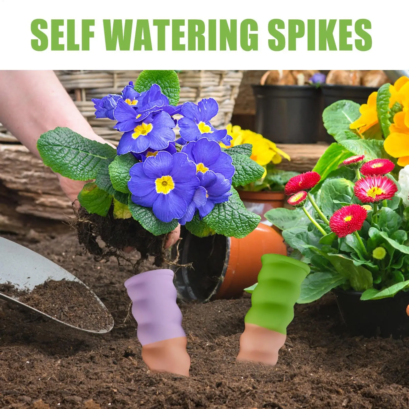 Watering Spike Set Of 4 Self-Watering Stakes For Outdoor Slow Release Inserts Supplies For Gardening Indoor Outdoor House Jardin