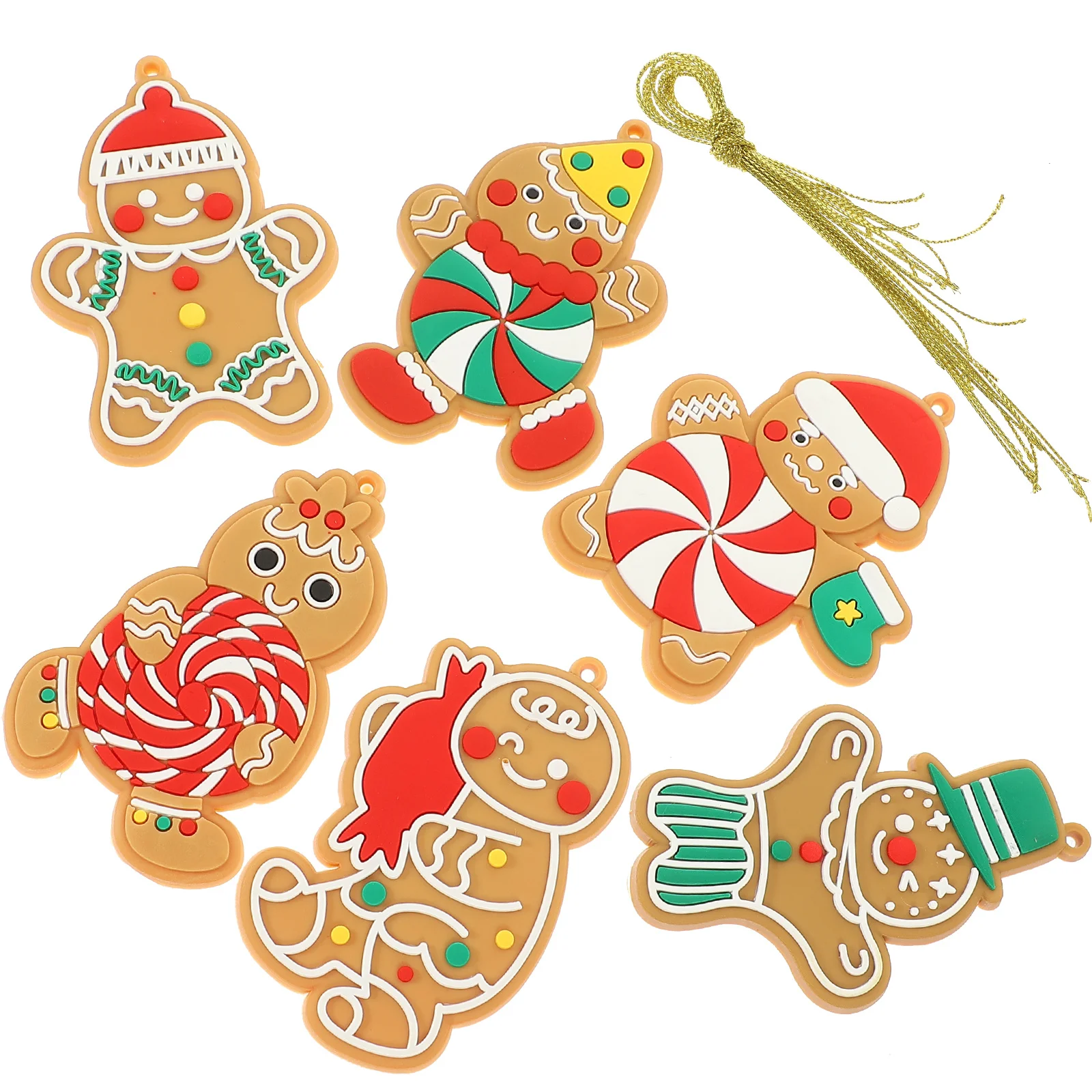 

12Pcs Gingerbread Man Hanging Ornament Christmas Tree Decoration Festive Home Party Decor Xmas Scene Props Xmas Tree Decor