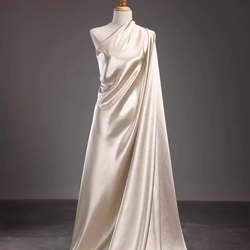 Fabric Glossy Clothing Dress Formal Dress Satin Imitation Acetic Acid Silk Background Fabric Silk Satin