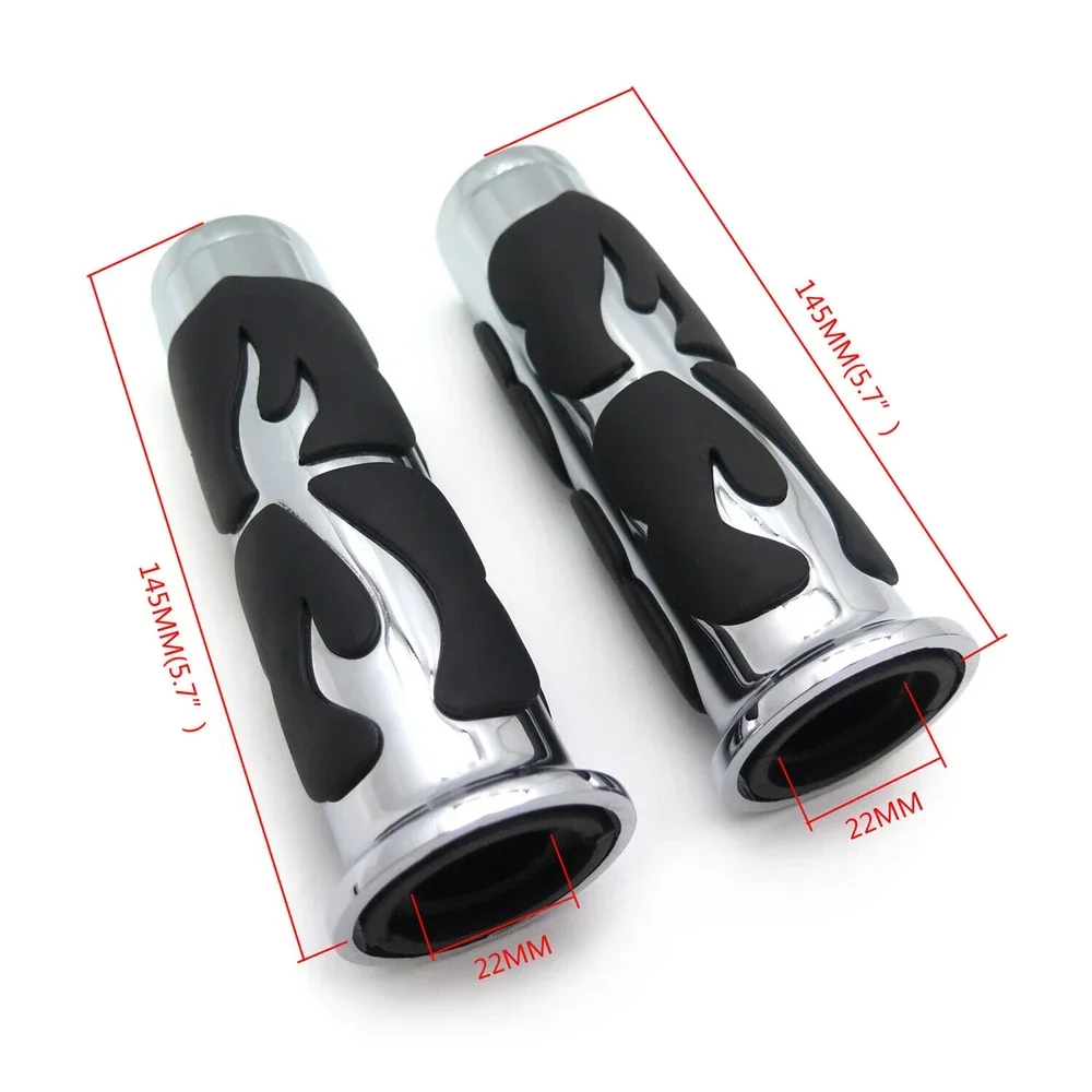 Motorcycle Parts Flame Hand Grips 22mm 7/8