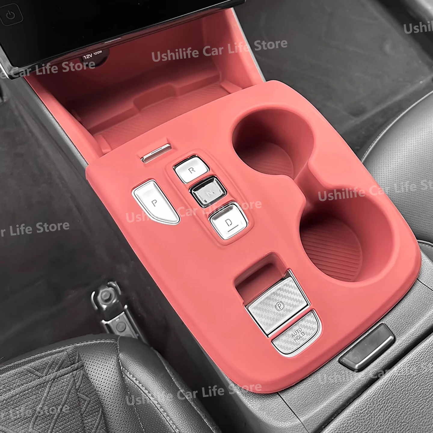 

For Hyundai Tucson L 2021-2023 Car Centre Shifter Silicone Protective Pad Wireless Charging Panel Coaster Cover Anti-slip Mats