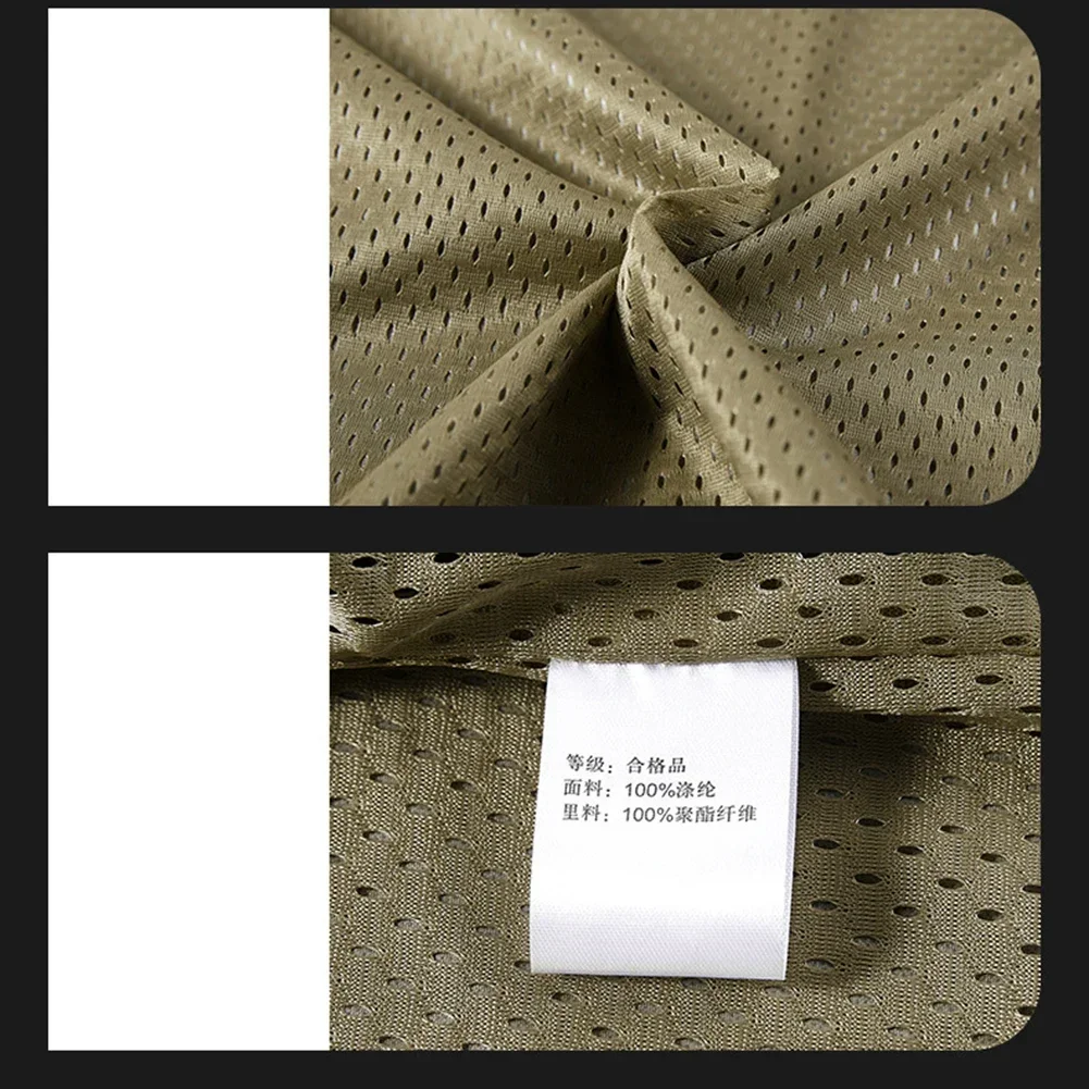 Mens Breathable Soft Mesh Lining Vests Photography Camping Sleeveless Jacket