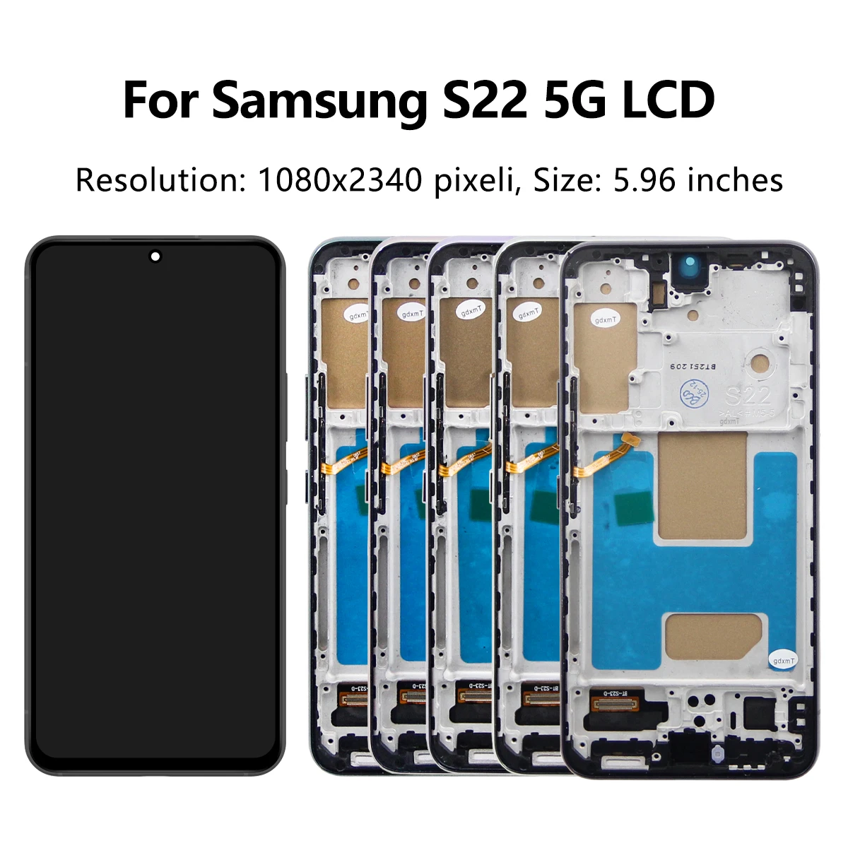 Testado para samsung s22 5g display lcd digitador da tela de toque para samsung s901 s901b s901u SM-S901E/ds tela com quadro
